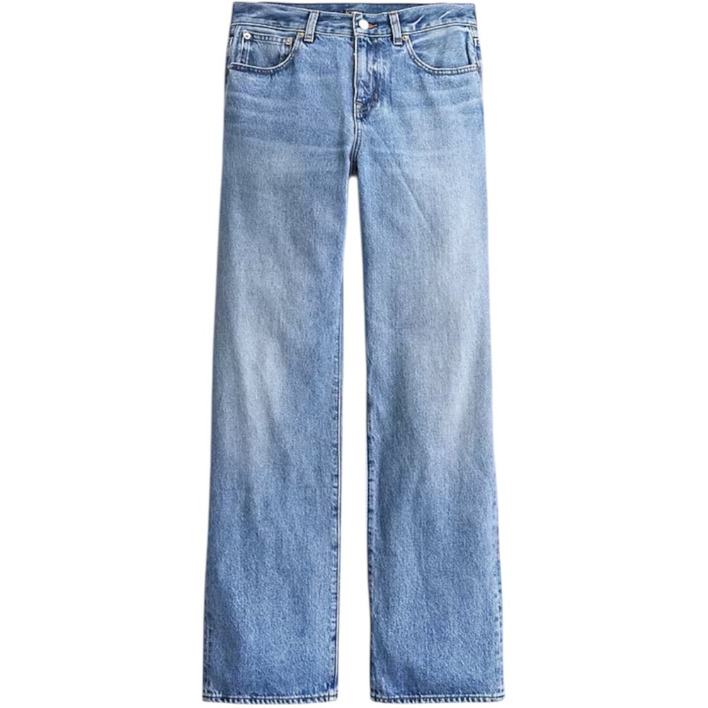 J. Crew Mid-rise relaxed straight‎ jean Size 24 Classic Blue Denim